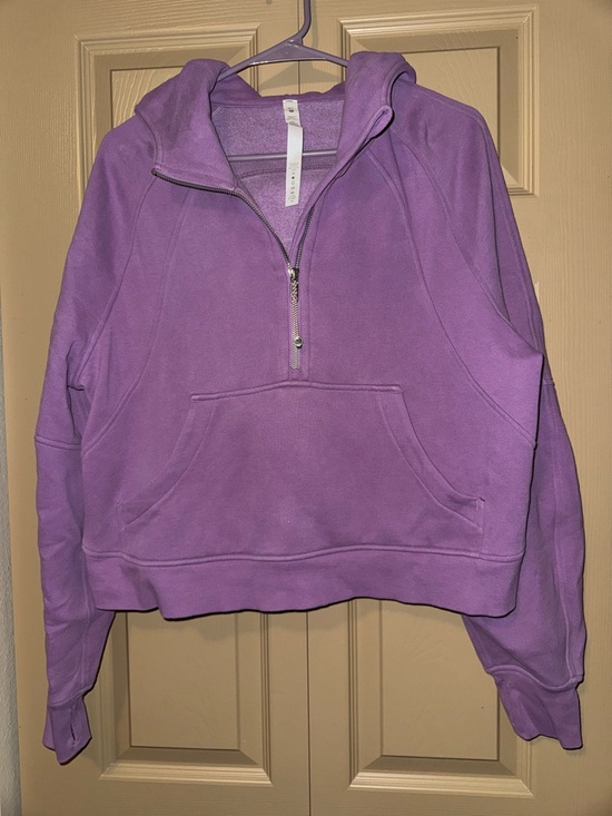 lululemon athletica Tops - Lululemon Scuba Oversized 1/2 Zip Hoodie, Size M/L Wisteria Purple?